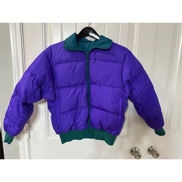 Columbia Jackets & Blazers - Columbia Reversible Retro 80s 90s Crop Ski Down Puffer Jacket Women M Gorpcore